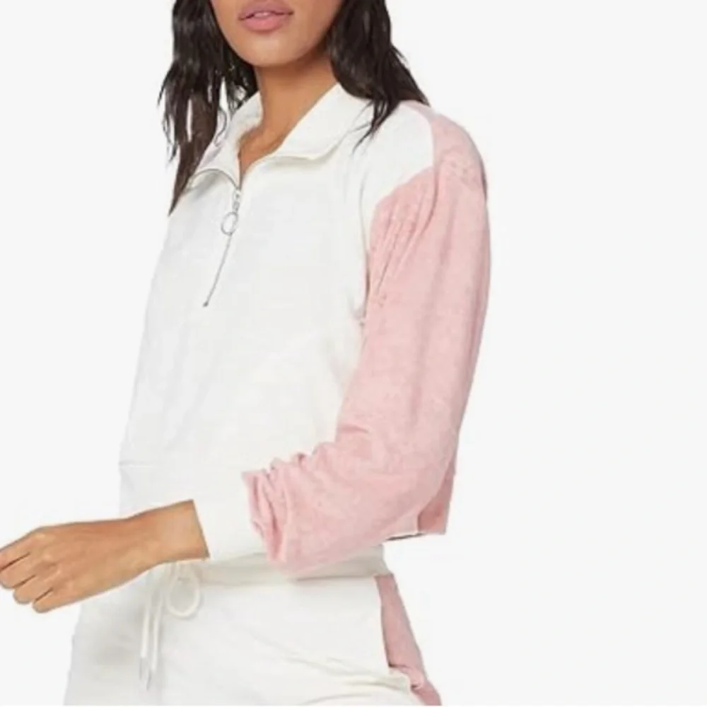 L*Space Best Life Pullover Sweater Primerose Cream Women’s Medium NEW crop top